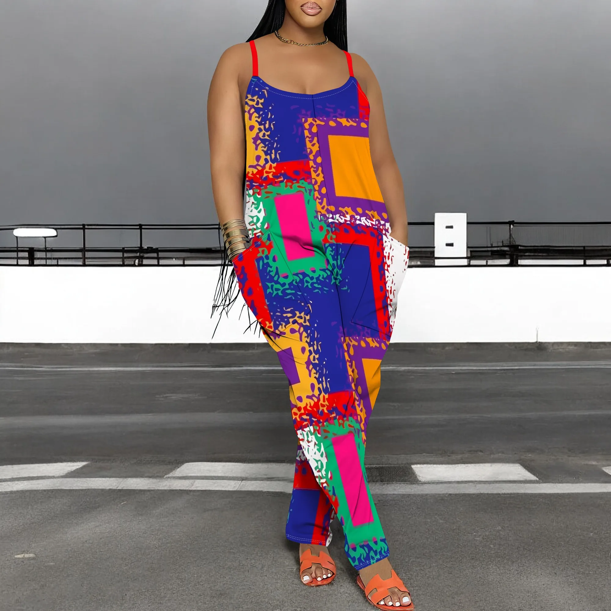 

Tiger Stripe Print Jumpsuit Sleeveless Sexy Clubwear Night Out Romper