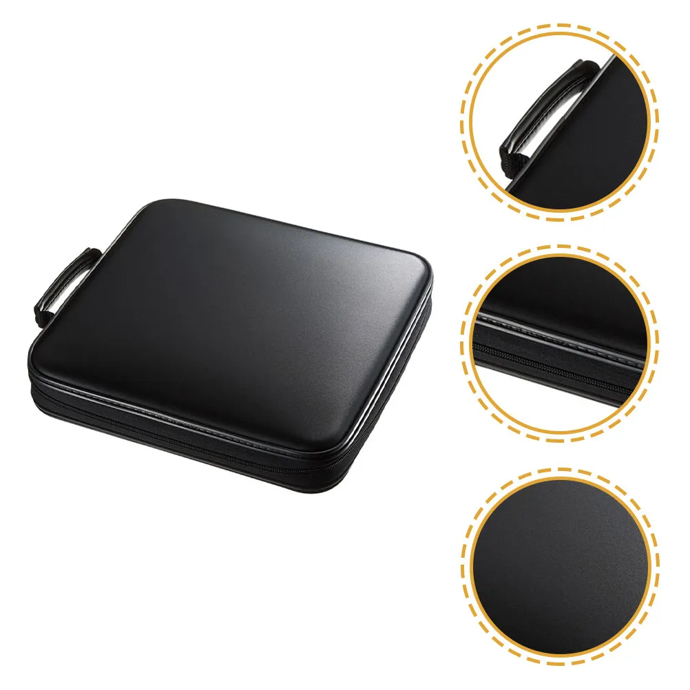 Disc Storage Case Plastic Large Capacity Zipper Cd Holder Portable Outdoor Cd Container Organizer Dustproof Outdoor Dvd Case