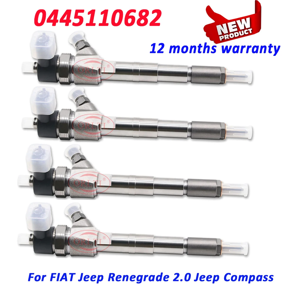 

4 PCS 0445110682 / 55263233 New Diesel Fuel Injector Nozzle For ALFA ROMEO / JEEP COMPASS RENEGADE / FIAT 500X TORO 2.0 CRD