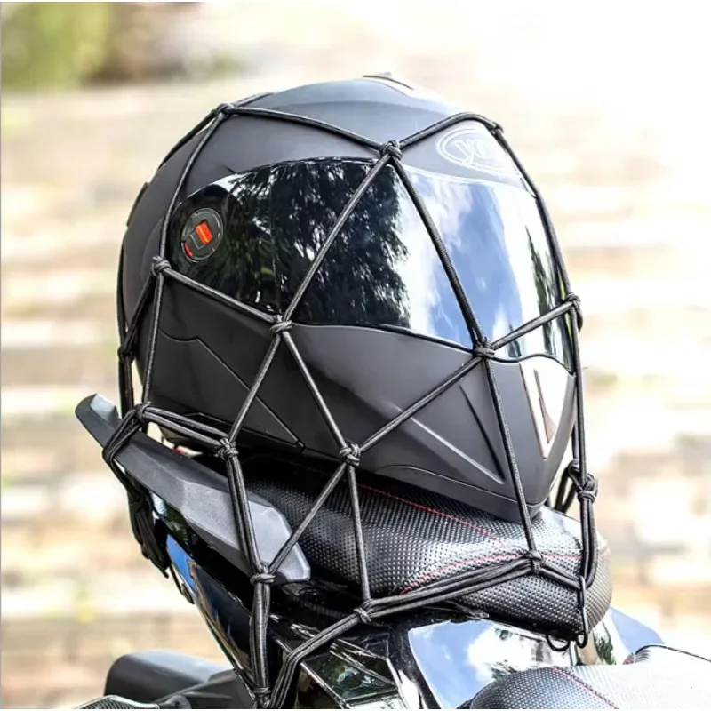 Motorcycle Luggage Net Helmet Mesh  Fuel Tank Net Pocket Motorcycle Helmet Net Pocket Compaction Storage Cargo Sorting Net