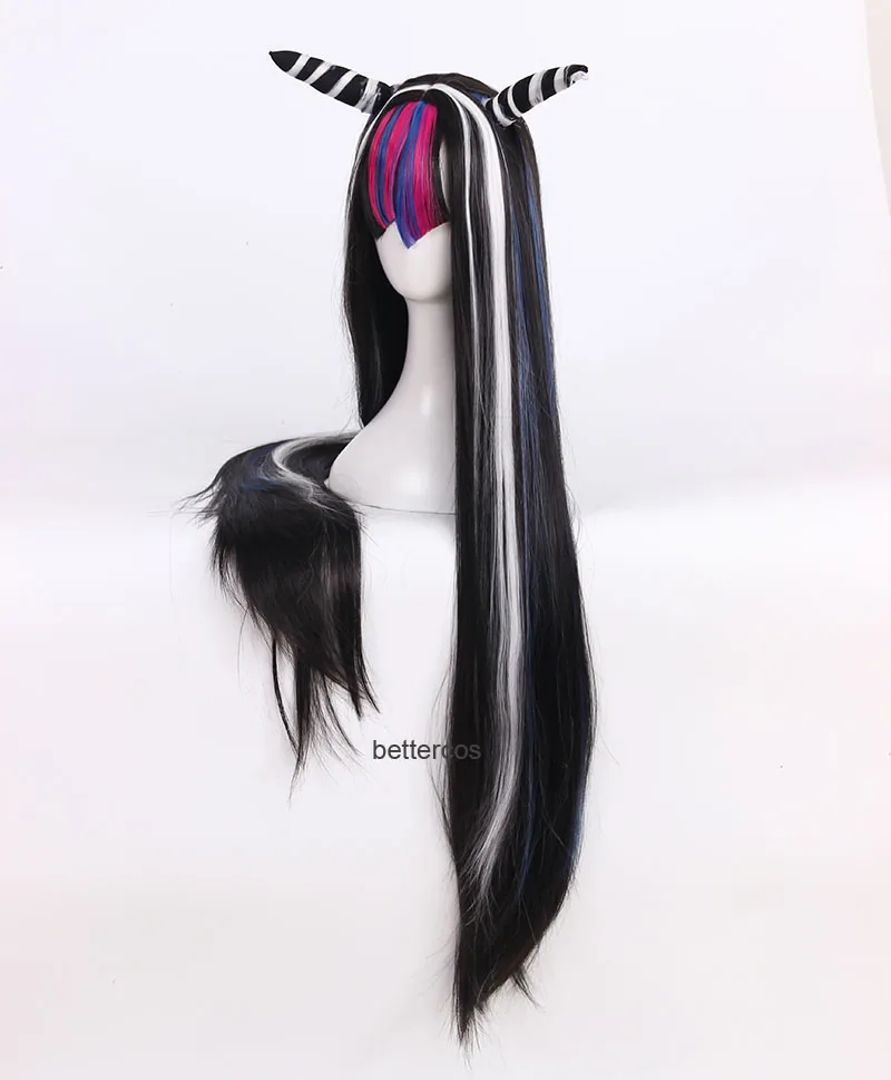 Danganronpa Dangan Ronpa Mioda Ibuki Cosplay Wig 100cm Long Heat Resistant Synthetic Hair Wig + Wig Cap