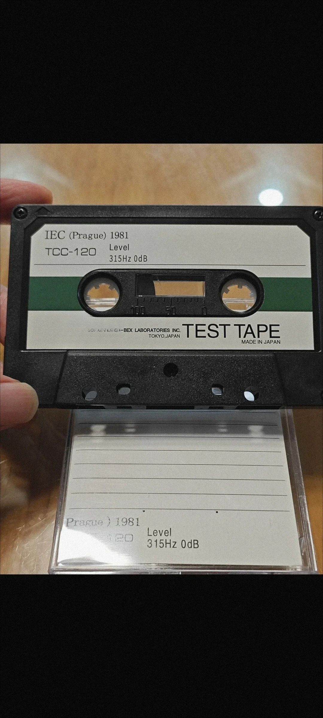 

New for level test tape 315Hz0dB TCC120 recorder card holder calibration test
