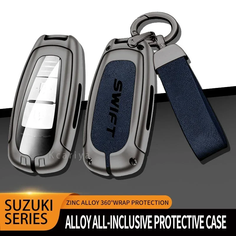 Car TPU Zinc Alloy Key Case Bag For Suzuki Swift Vitara S-Cross Car KeyChain Car Metal Key Shell Interior Decoration Accessories