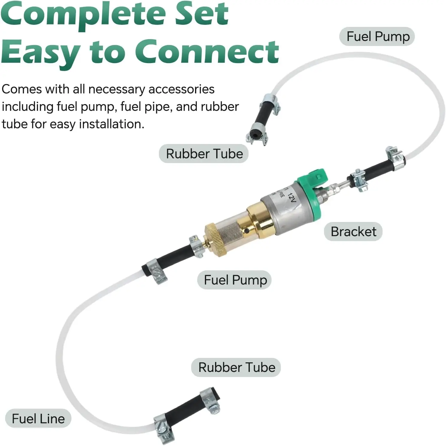 Bomba de combustível 12V 22ML com filtro duplo para aquecedor Eberspacher Airtronic D2 D4 D5, 2KW 3KW 5KW