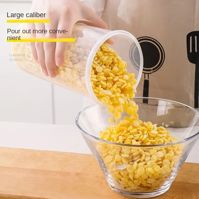 Kitchen Grain Sealed Jars Cereals Spices Snacks Tea Sealed Storage Container Refrigerator  Organizer Large Capacity 4 Sizes Can