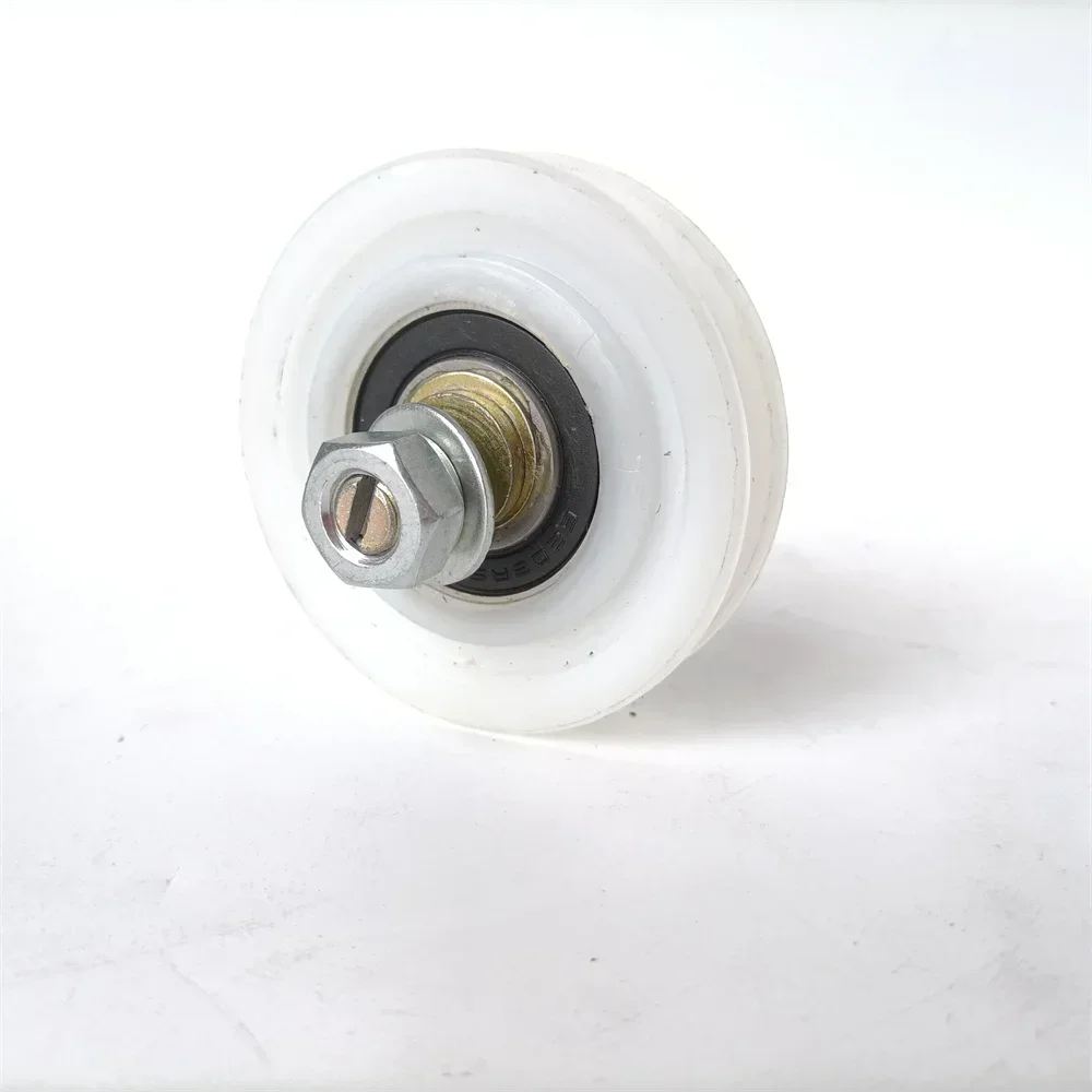 Flat Groove Elevator Door Hanger Roller Eccentric 70*17*6203 OD70mm W17mm M10 Bearing 6203RS White Nylon Wheel Use for Kone Lift