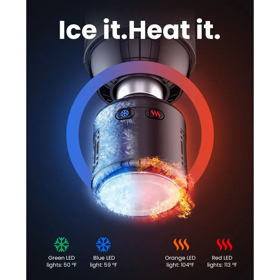 ومسدس تدليك BRAD T2 Pro ومدلك الظهر اللاسلكي مع الحرارة