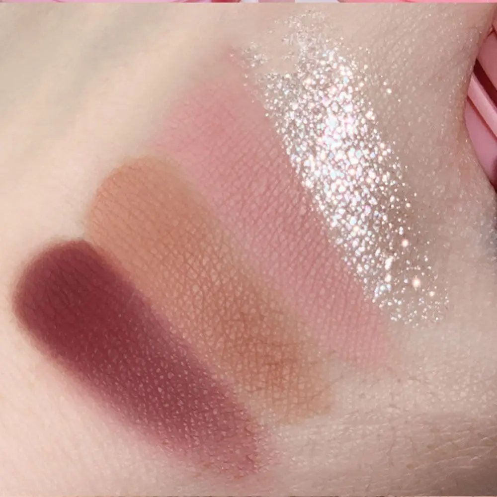 Oogmake-up Matte Shimmer Oogschaduwpalet Natuurlijke hooggepigmenteerde 4-laags oogschaduw Langdurige waterdichte oogschaduw Dames