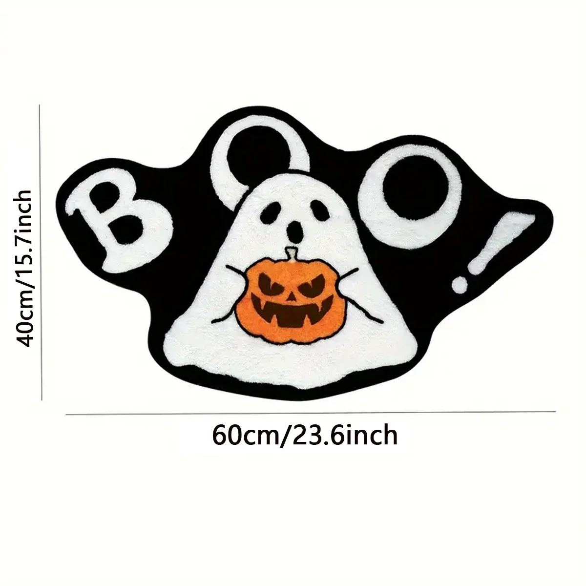 1pc Spooky Ghost-Shaped Halloween Bathroom Rug - Soft Washable  Non-Slip Doormat For Gothic Home Decor Halloween Bathroom Decor