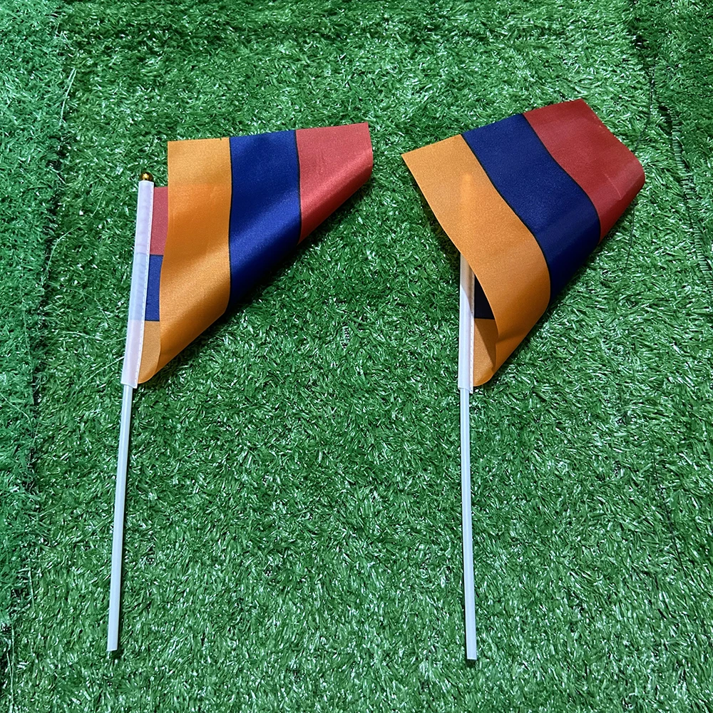 Bandera de mano Armenia ondulada con poste plástico – Deportes y hogar - imagen 3