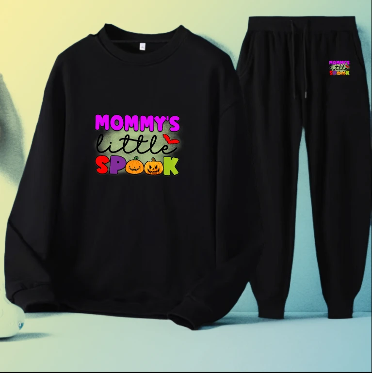 

Мужской комплект, мужские костюмы, спортивные спортивные комплекты с длинными рукавами, осенние мужские спортивные костюмы с принтом Mommy's Little Spook, модные костюмы