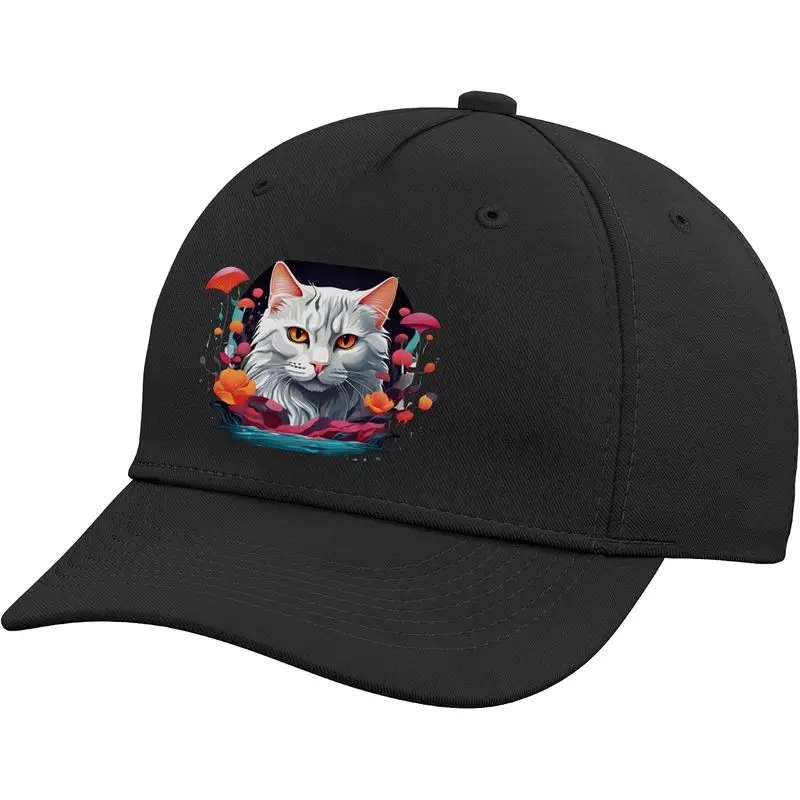 Graphic Cat Retro Cat Motifs Cat Cute Cat Owner Cat Dad Tees Adjustable Baseball Hat