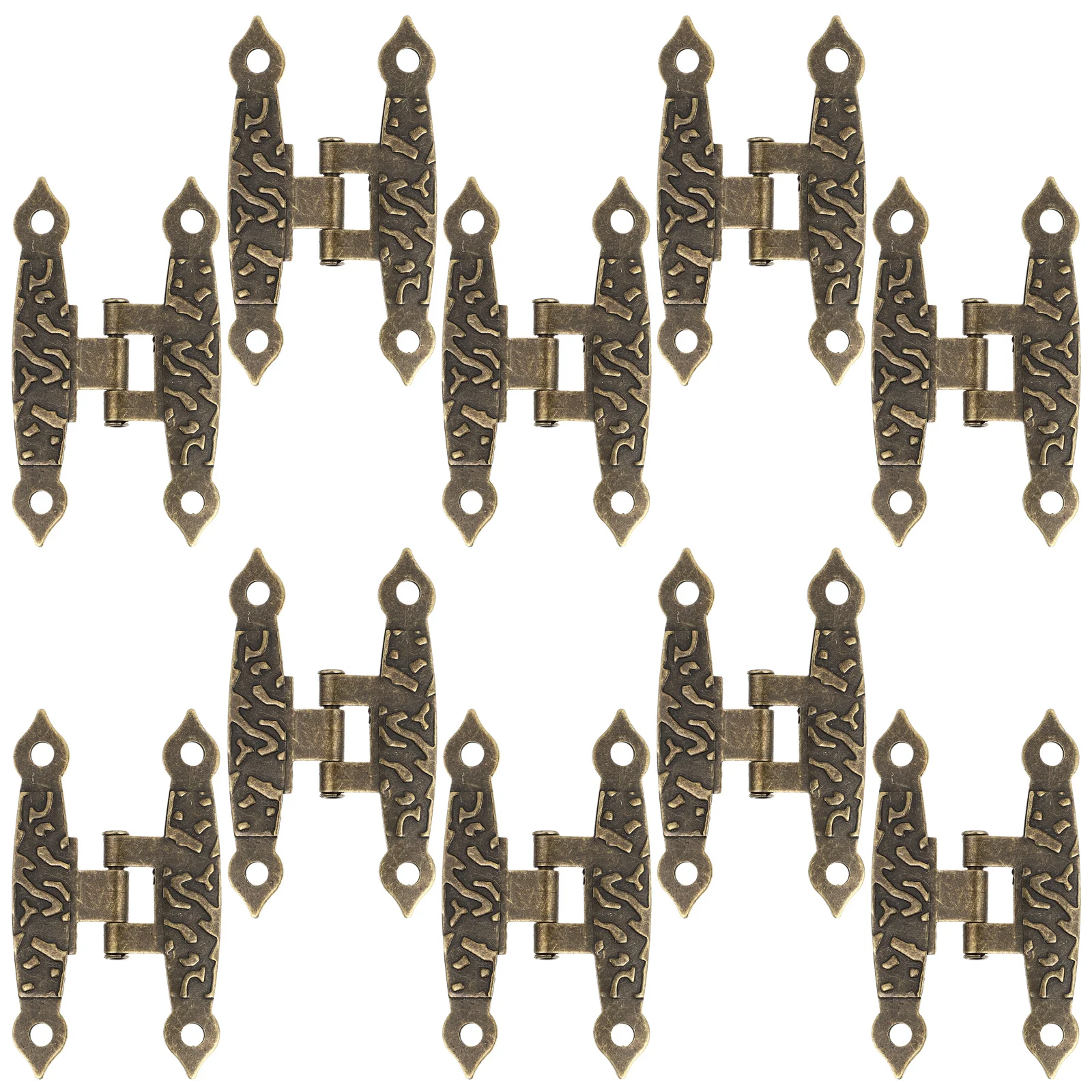 

10Pcs Wooden Box Hinges Iron Durable Retro H Type Replacement Hinges for Small Carpentry Box Gates