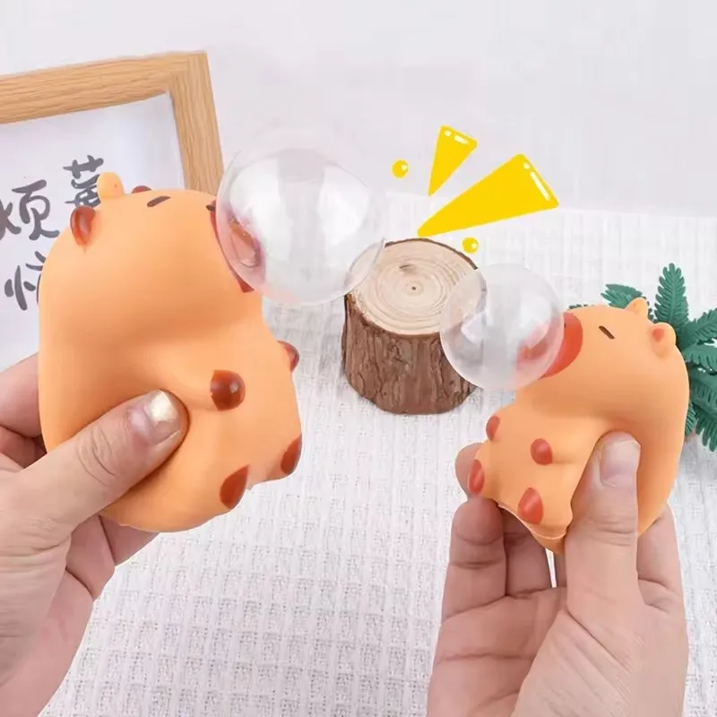 Capybara Fidget Squeeze Spielzeug Niedliches Quetschspielzeug mit Herausgestreckter Zunge Stressabbau-Spielzeug Geburtstagsgeschenke Party – Detail 9