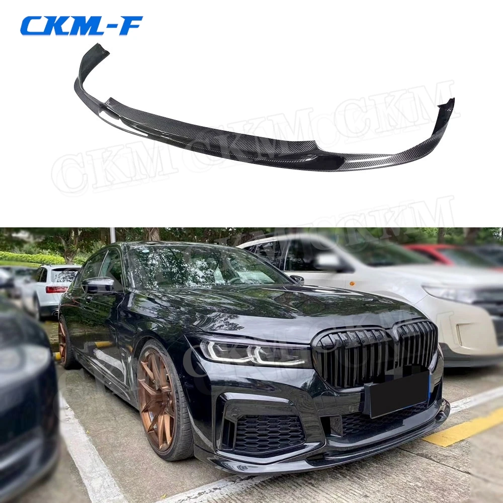 Carbon Fiber Material Front Bumper Lip Chin Spoiler for BMW 7 Series G11 G12 730 740 750 760 M-Tech Sport 2019-2022 FRP Styling