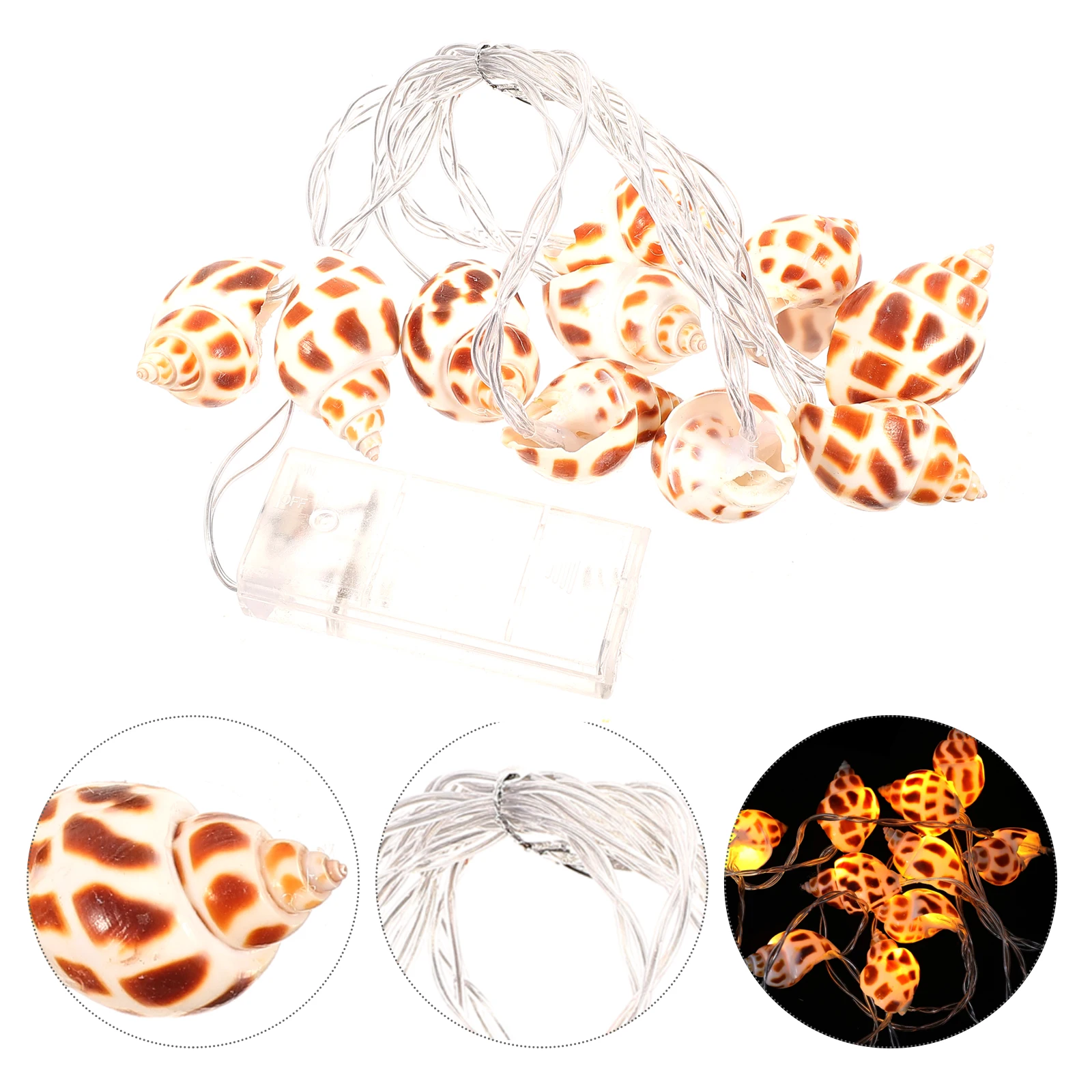 

Sea Conch Led String Lights Decoration Outdoor Indoor Festival Camping Lights Operated Fairy Light Garlands Bedroom