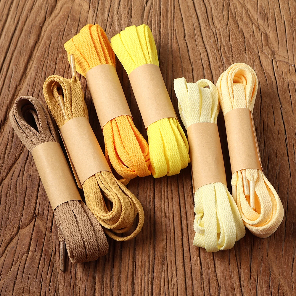 HIBERNI Flat Shoelaces for Vans/Nike/AF1 Shoes | 140cm/160cm Khaki/Tan/Brown | Vibrant Colors & Premium Quality Laces for Sneake