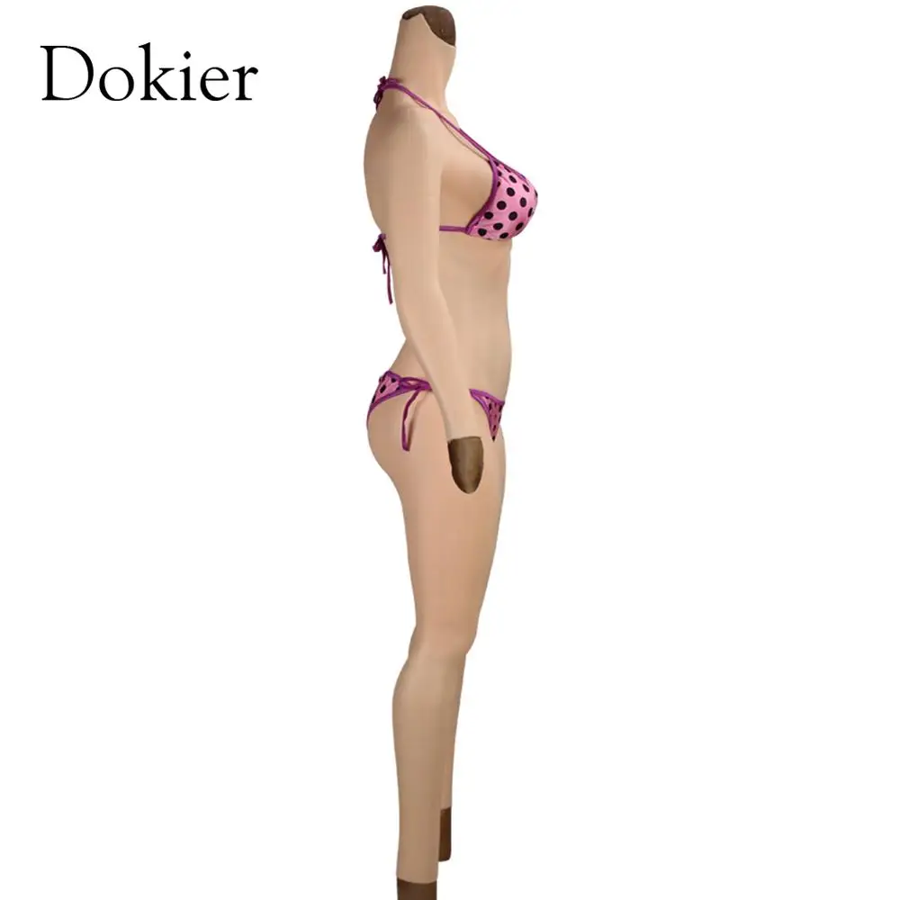 Dokier Realistic No -oil Silicone Bodysuit Crossdresser Fake Boobs Drag Queen Fake Vagina for Transgender Shemale Breast Forms