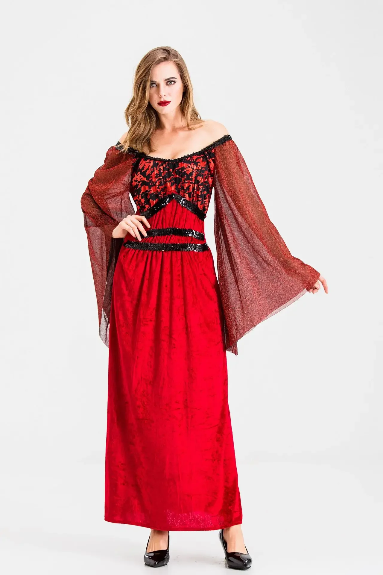 Robe de soirée pour femme SAFCosplay, olympiques de mariée, vêtements de vampire effrayants, robes de reine, Halloween