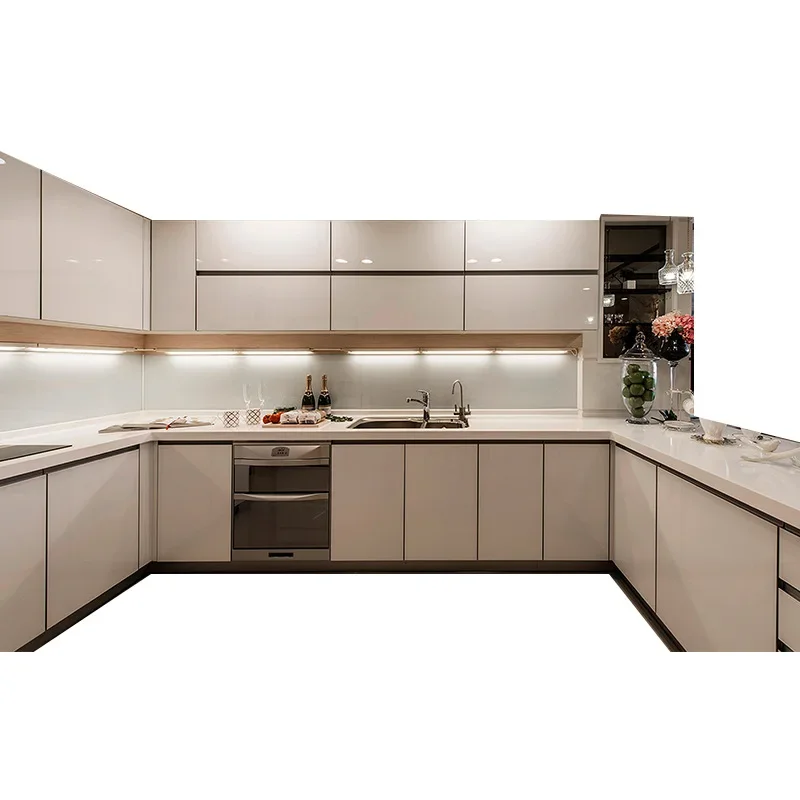 

Light luxury minimalist all-aluminum furniture, multi-functional home study, casement glass cabinet door combination, aluminum a