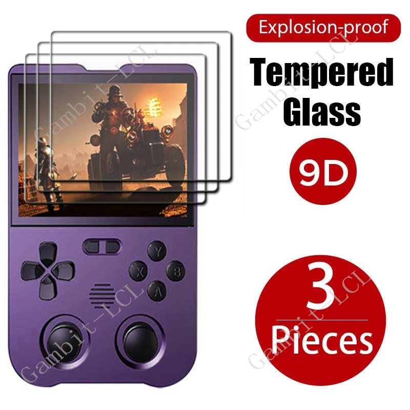 3PCS 9H HD Tempered Glass For XU10 3.5Inch GameHero Magicx  Coopreme XU10 Ampown Player Games Screen Protector Cover Film