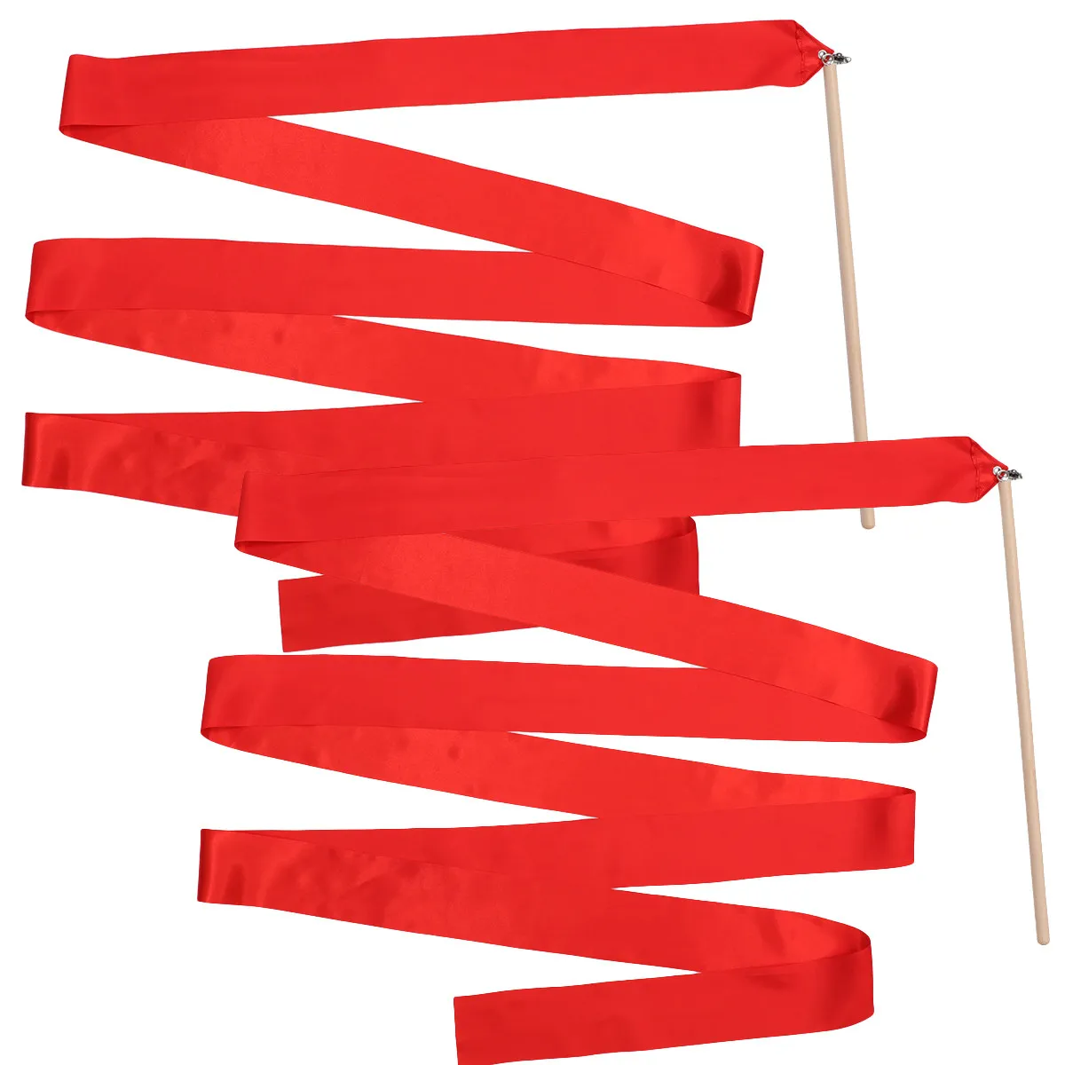 4M Colorful Dance Ribbon Streamers for Rhythmic Gymnastics, Ballet & Kids Training – 2 Pieces