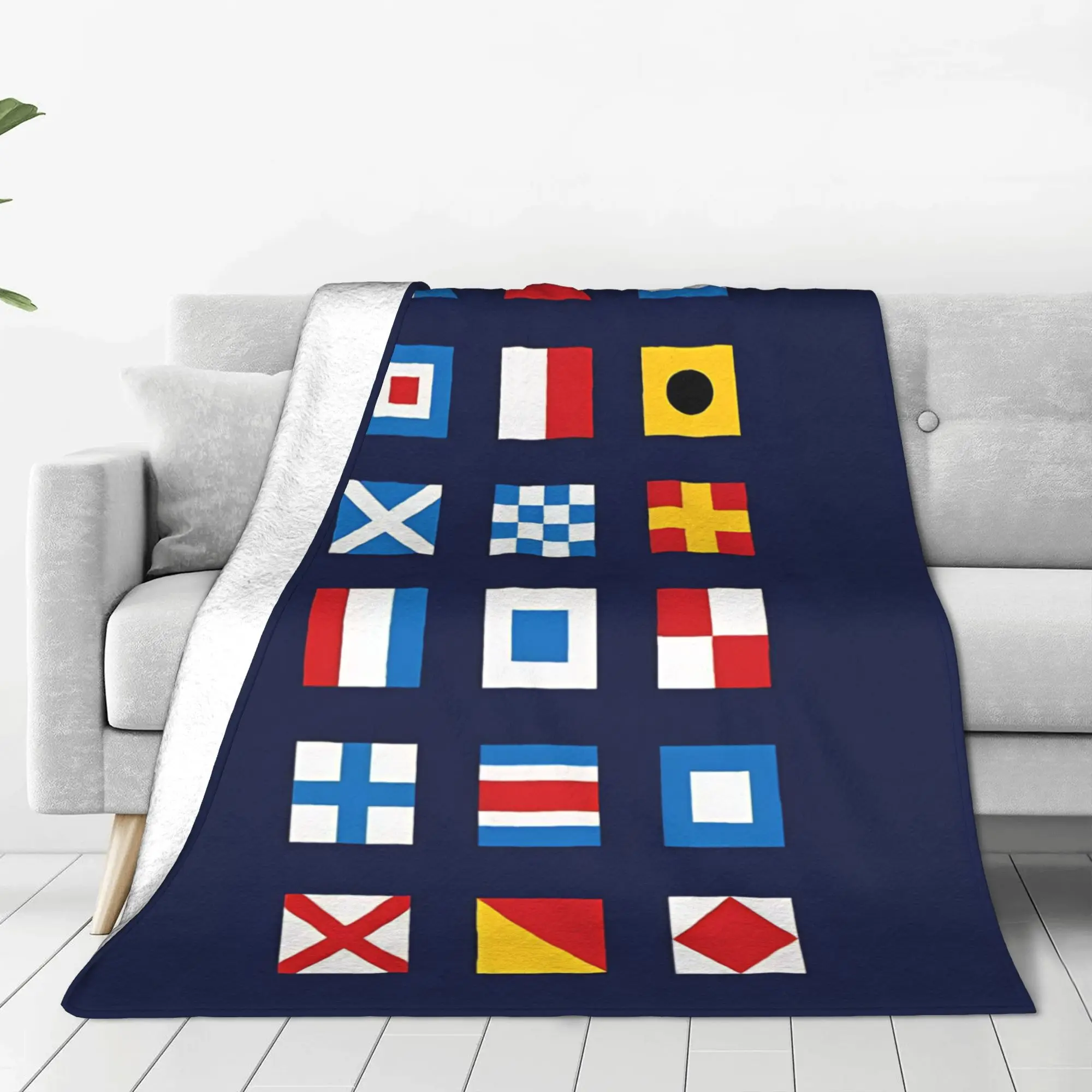 1PC Vintage Sailing Nautical Color Home Room Decorations Winter Blankets For Adults Bedding Home Interior Sofa Knee