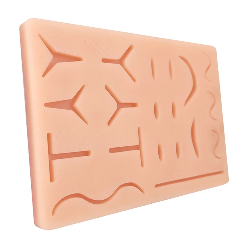 Suture Stitching Kit Suture Practice Pad With 19 Pre-Cut Wounds, Suture Instruments,Suture Threads(Education Use Only)