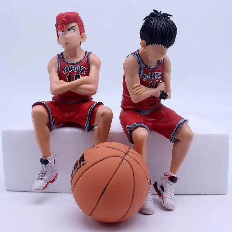 Figuras de Anime SLAM DUNK de 15cm, Sakuragi Hanamichi, Rukawa Kaede, Juguetes Modelo para Coche, Decoración Interior de Auto, Regalos de Navidad para Niños