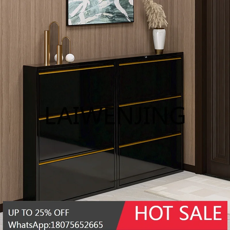 Shoe Cabinet Ultra-Thin 15cm Tilting Simple Modern Hallway Household Simple Space-Saving Storage Cabinet