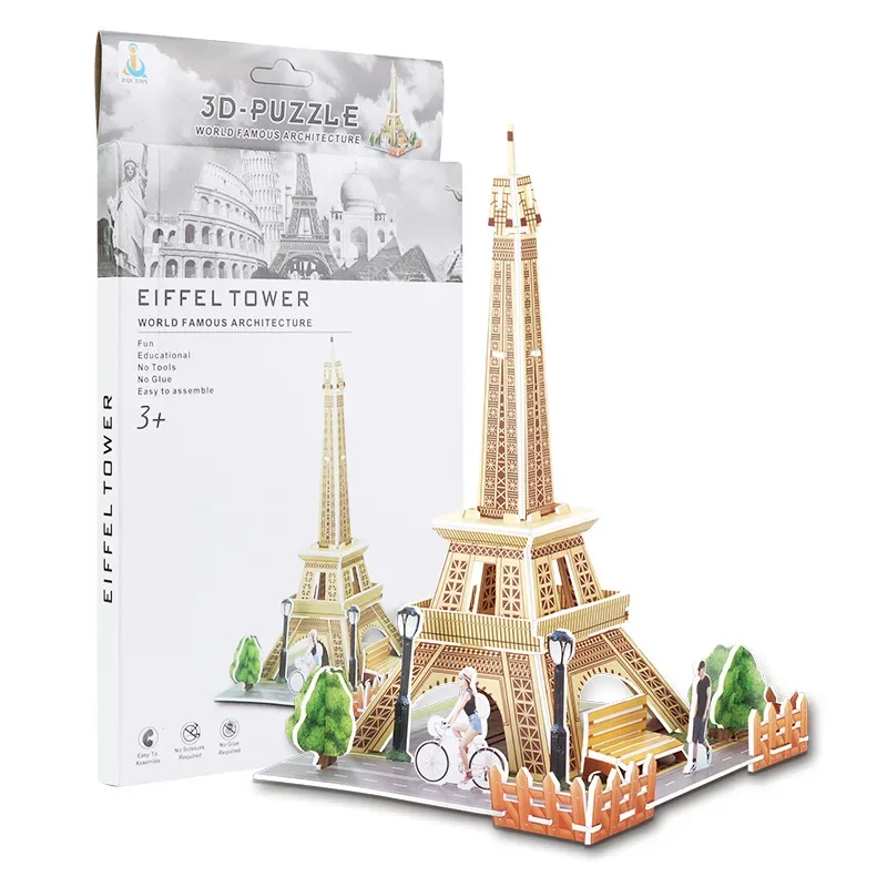 World Architecture 3D Paper Jigsaw Puzzle Small Model Famous Landscape  Intellectual Development  DIY Attractions Toys for Kids