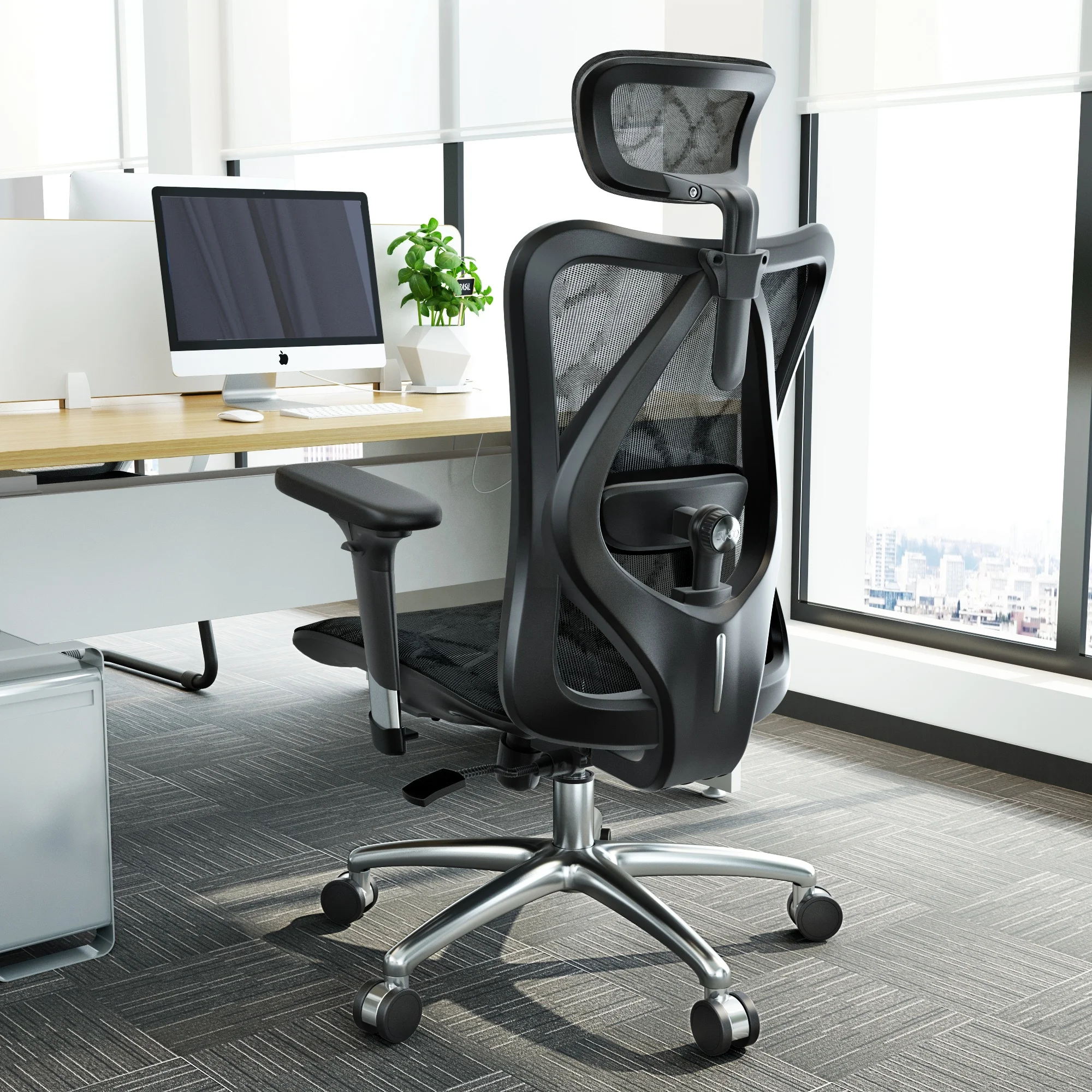 

July005 Sihoo M57 All Mesh Office Chair Design Conference Ergonometric Design High Back Ergonom Argonic Ergonimic Manager Mesh E
