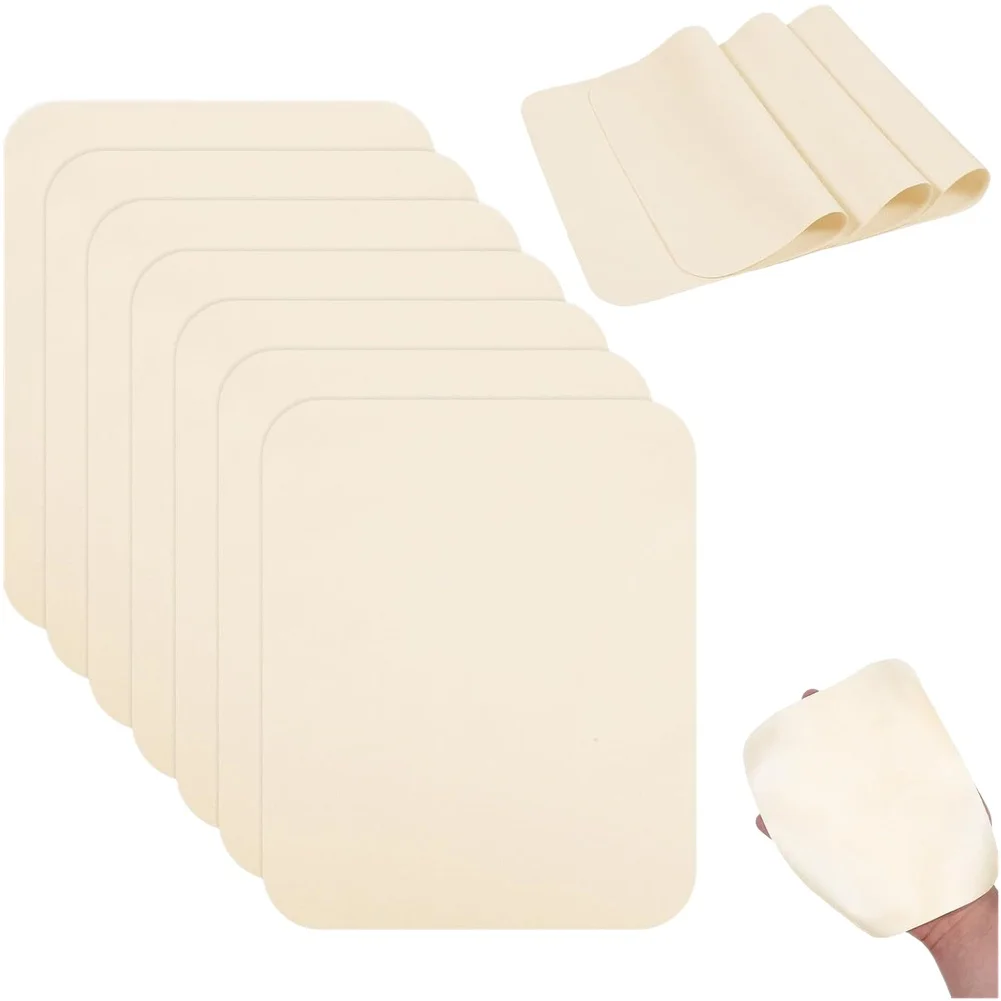 

20 Pcs Pre Cut Soft Chamois Cloths for Pottery Clay Trimming and Cleaning Tools Artificial Leather for Craft and Care