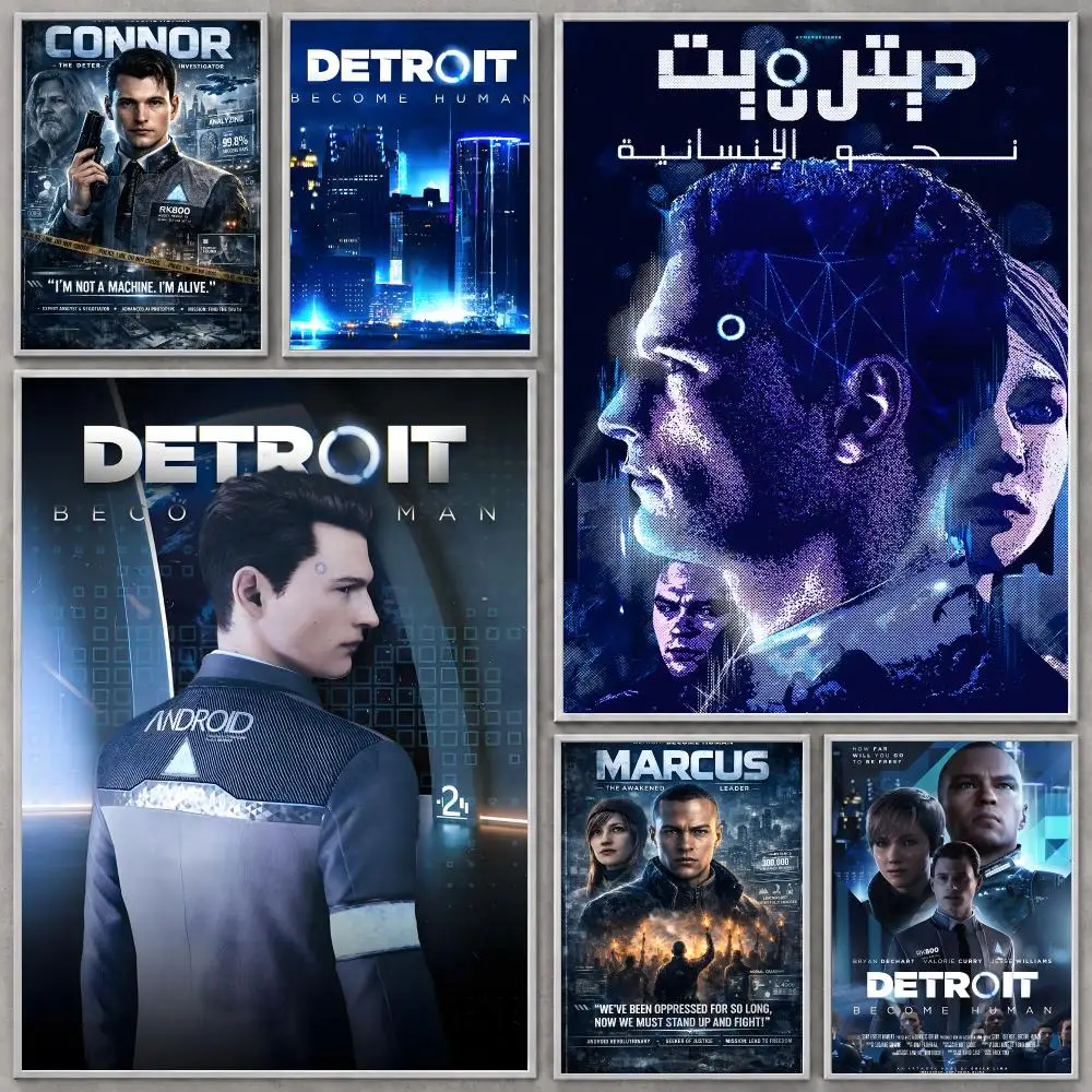 Game Detroit: Become Human Poster canvas wall art print wall painting home decor living room bedroom wall picture