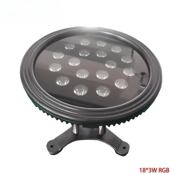 حمام سباحة تحت الماء LED أضواء IP68 مقاوم للماء شكل دائري ضياء 230 مللي متر DMX RGBW 4 في 1 18x4 واط مصابيح نافورة فائقة السطوع #3