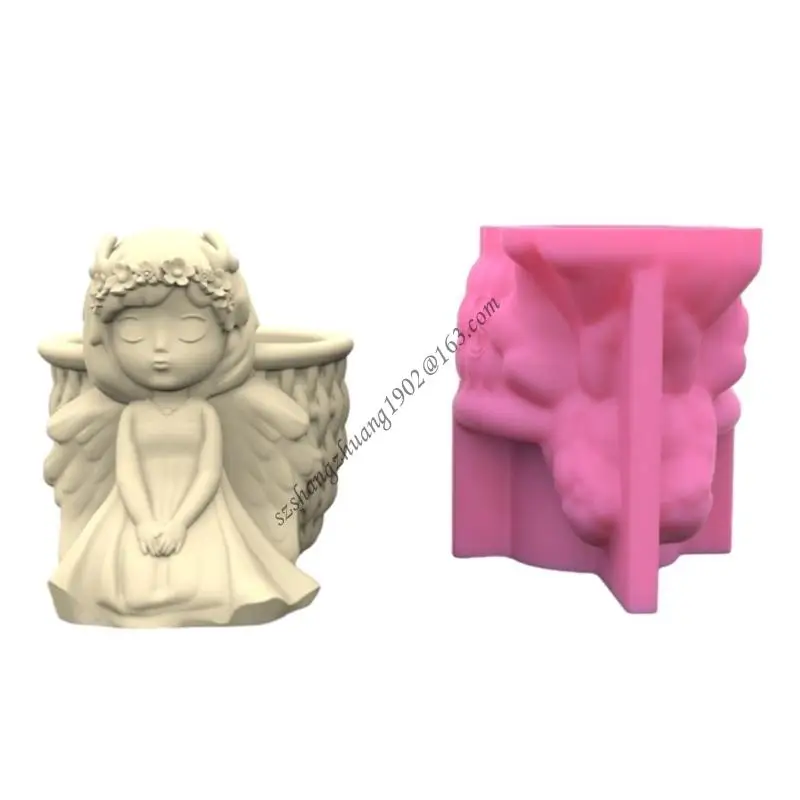 

Q6RB Girl Flower Pot Silicone Mold Storage Box Container Mold DIY Resin Mold Decor