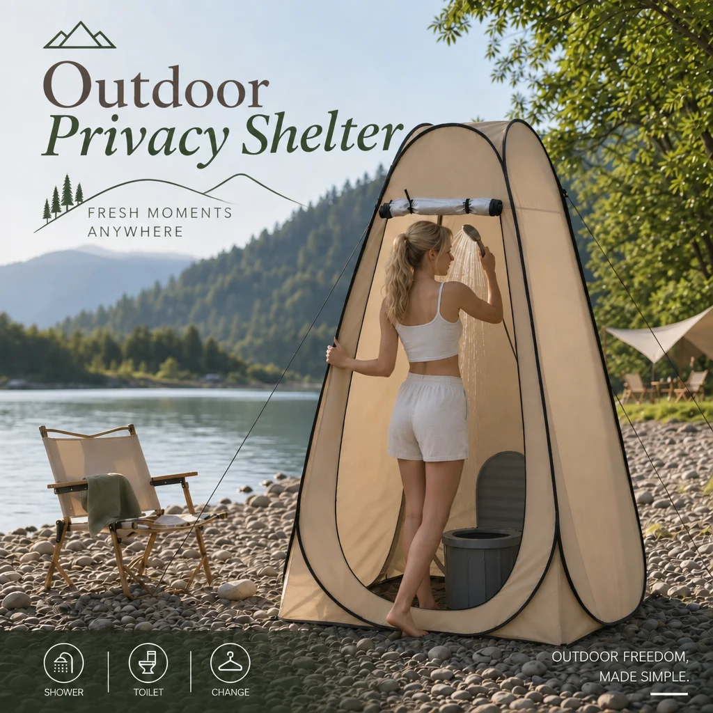 Pop Up Shower Tent Portable Privacy Tent Outdoor Camping Toilet Changing Room Waterproof Foldable Shelter With Carry Bag
