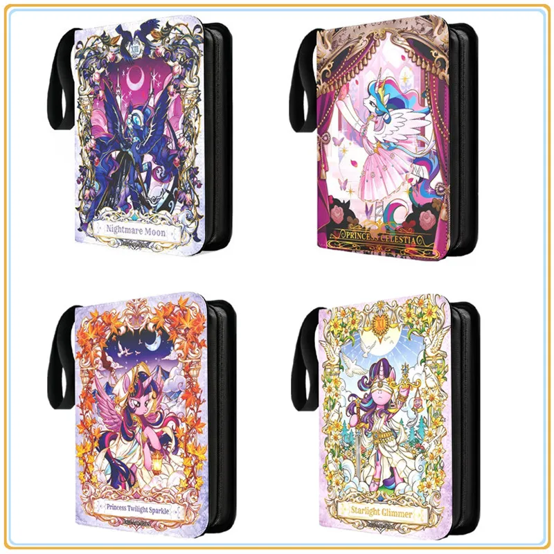 

Альбом-папка для карточек My Little Pony на 400/900 карточек, 4/9 слотов, с двойным карманом на молнии, для коллекций, на молнии, держатель для карточек