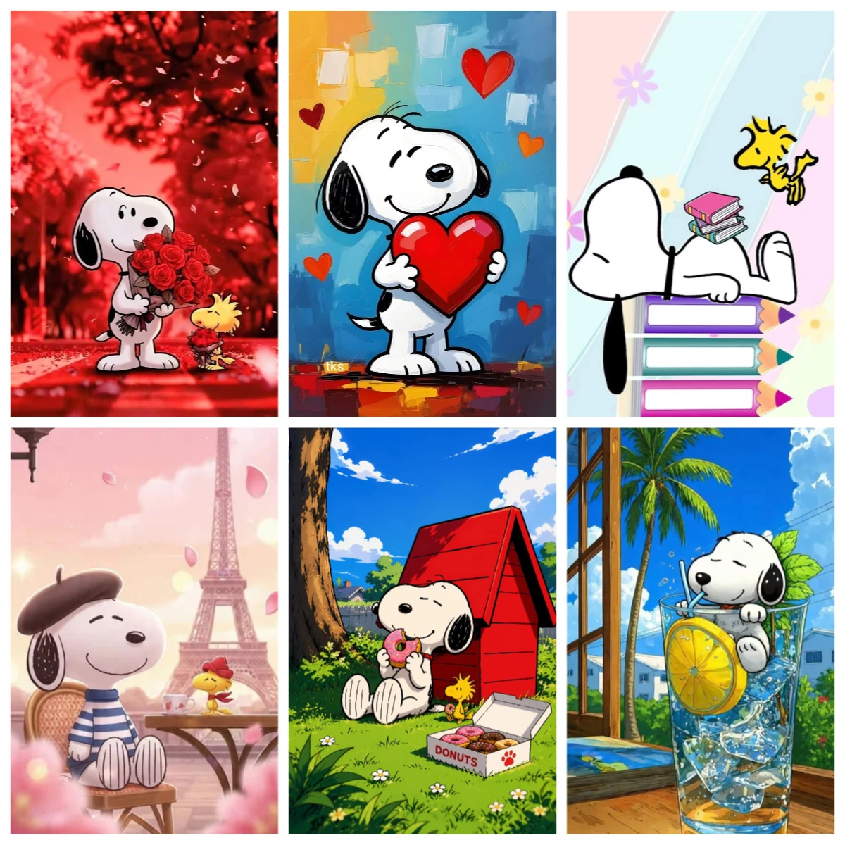 Snoopy Cute Cartoon Character Jigsaw Puzzles 500/1000/1200/2000PCS Wall Decor for Living Room Perfect Gift No Frame