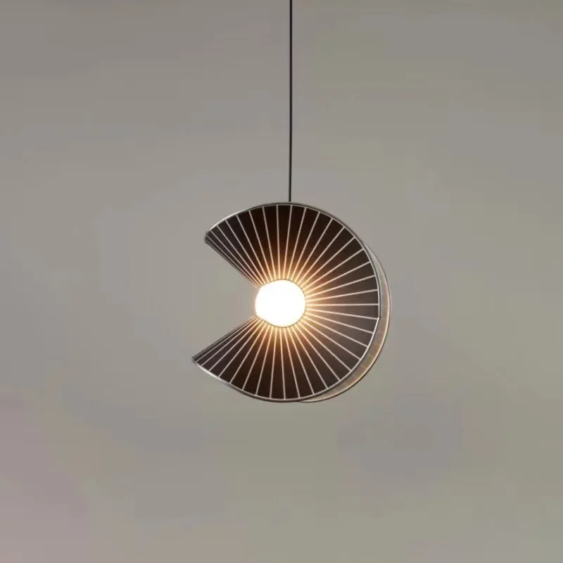 Luces colgantes de tela Art Deco para dormitorio, lámpara de suspensión para sala de estar, cordón de cuerpo negro ajustable, novedad, envío directo de alta gama