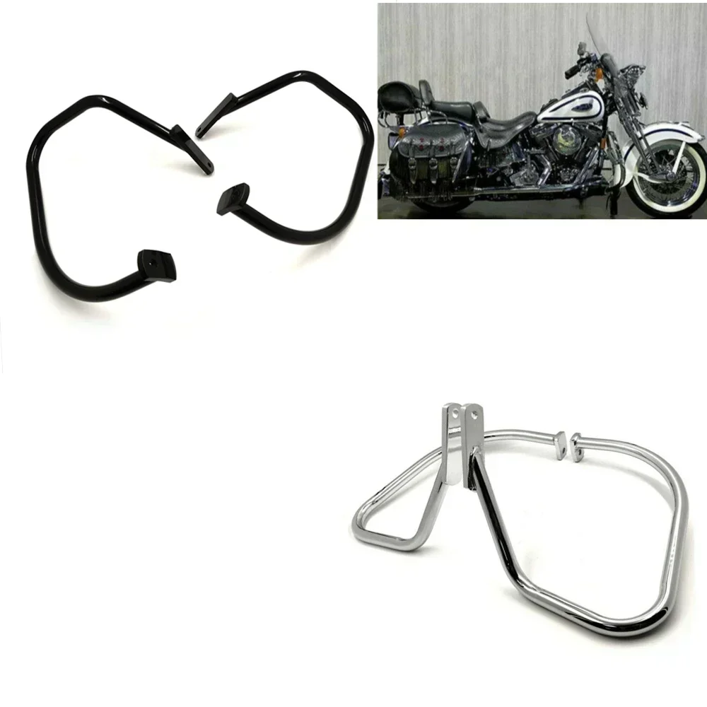 

Saddlebag Guard Crash Bar Rear For Harley Davidson Softail Heritage Springer FLSTS 1997-1999 Aftermarket Motorcycle Parts