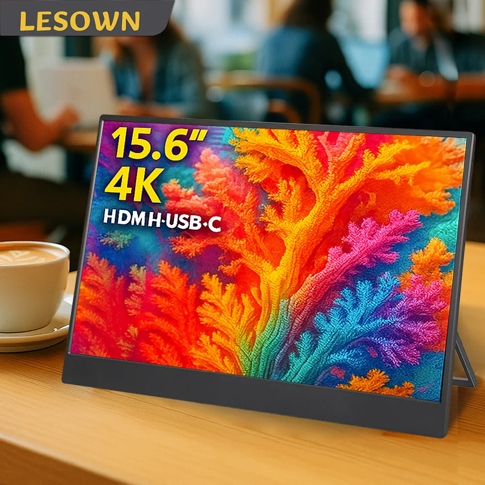 

LESOWN 15.6 Inch 2560x1440 HDMI USB‑C Monitor – IPS Portable External Display Plug‑and‑Play Second Monitor for Laptop Mac Phone