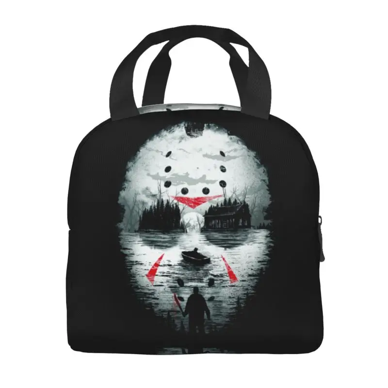 Horror Movie Character Killer Insulated Lunch Bags for Women Halloween Film Resuable Thermal Cooler Food Lunch Box School