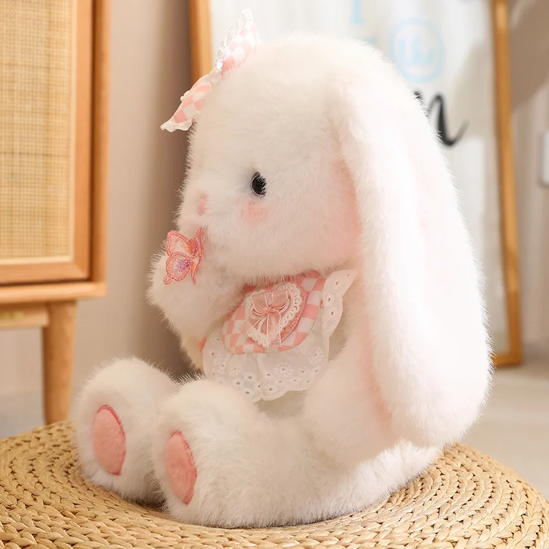 Decoração Kawaii de Pelúcia, Brinquedo de Pelúcia Kawaii, Coelhinho Branco Grande, Urso e Gato, Boneca Fluffly, Almofada Baby Appease, 45cm