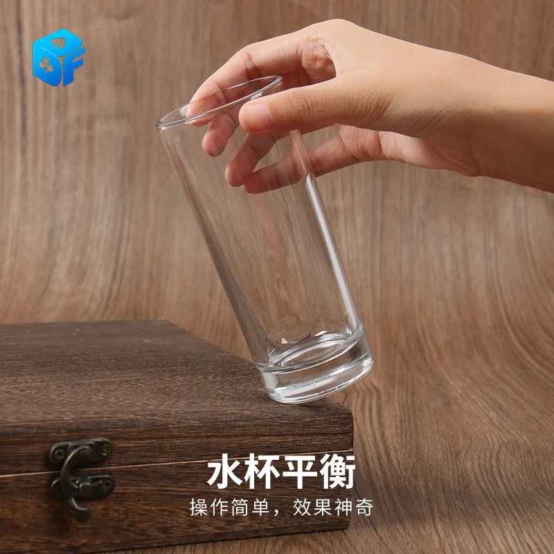 Antigravity Magic Tricks Balance a Glass Cup with Liquid Illusion Magician Close Up Gimmick Props Comedy Magia tour de magie