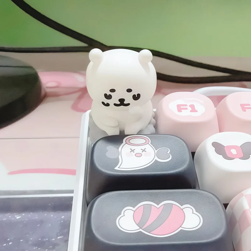 New Popular Manga Joke Bear Statue Theme Personalized Resin Peripherals Art Keycap Nagano Styling Anime Peripheral Kid Xmas Gift