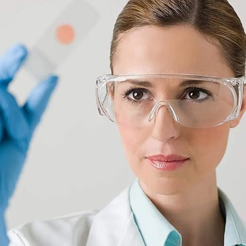2pcs Safety Anti Fog Goggles Eyeglasses Dust/Chemical Splash Proof  Certified Wrap-Around Eye Protection for Lab Construction