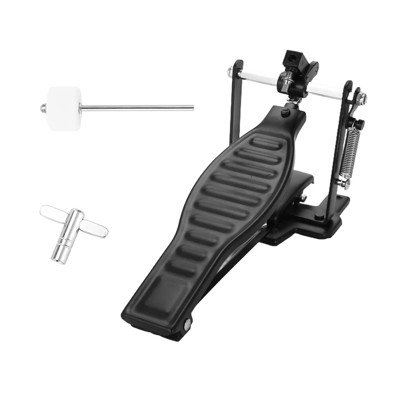 

A57T Drums Pedal Black Aluminum Alloy Children Rack Drums Pedal Set with Drum Beater Stick & Drum Key