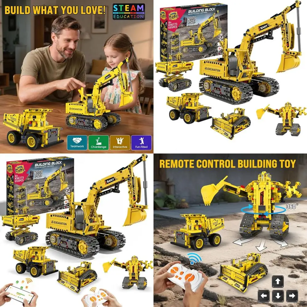 Kit de robótica STEM para niños: bloques de construcción de 550 piezas con robot RC, aplicación y control remoto, edades de 6 a 14 años