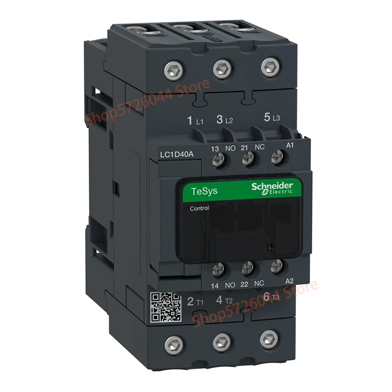 LC1D40AF7C TeSys Deca contactor,3p (3NO),AC-3/AC-3e, Less than 440V,41A,110VAC,Everlink terminals